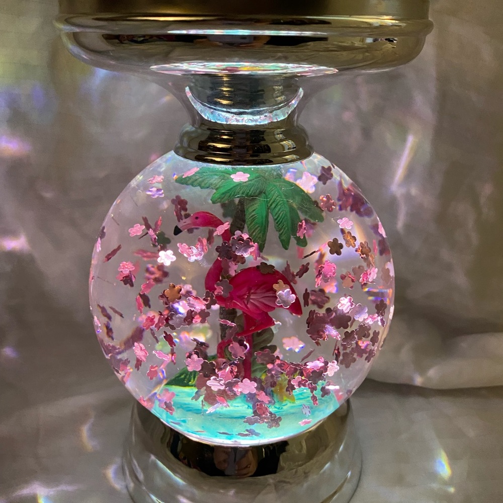 BBW Flamingo Globe Candle Holder